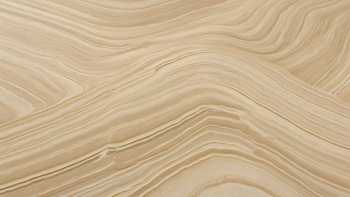 Smooth stone texture with layers of warm creamy beige and soft yellow striations captured from 45-degree angle high-quality ultra-realistic cinematic 8K UHD high resolution sharp and detail