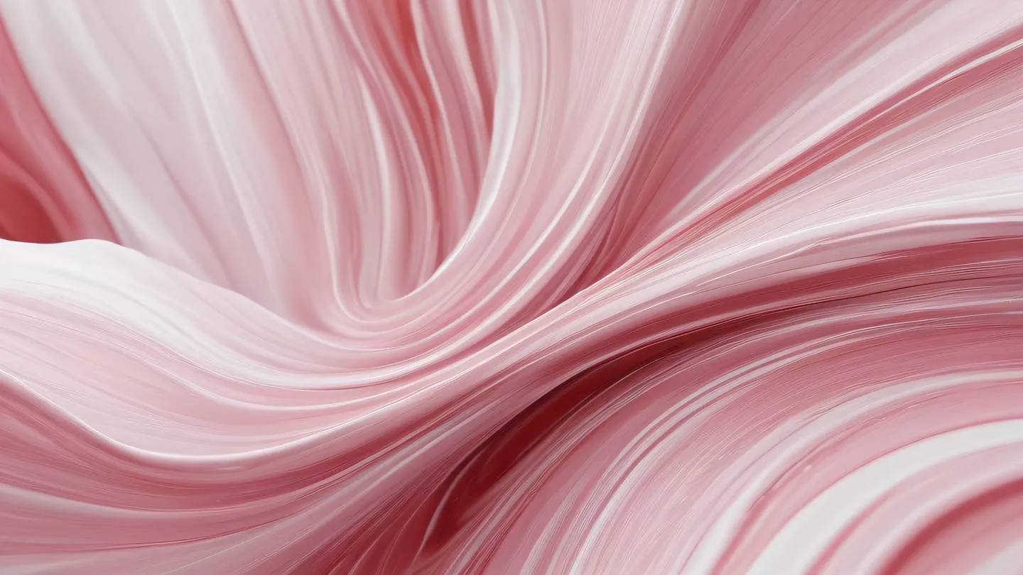 Brush stroke texture abstraction with organic flowing forms in rose and white colors viewed from a macro close-up perspective capturing intricate details high-quality ultra-realistic cinematic 8K UHD high resolution sharp and detail