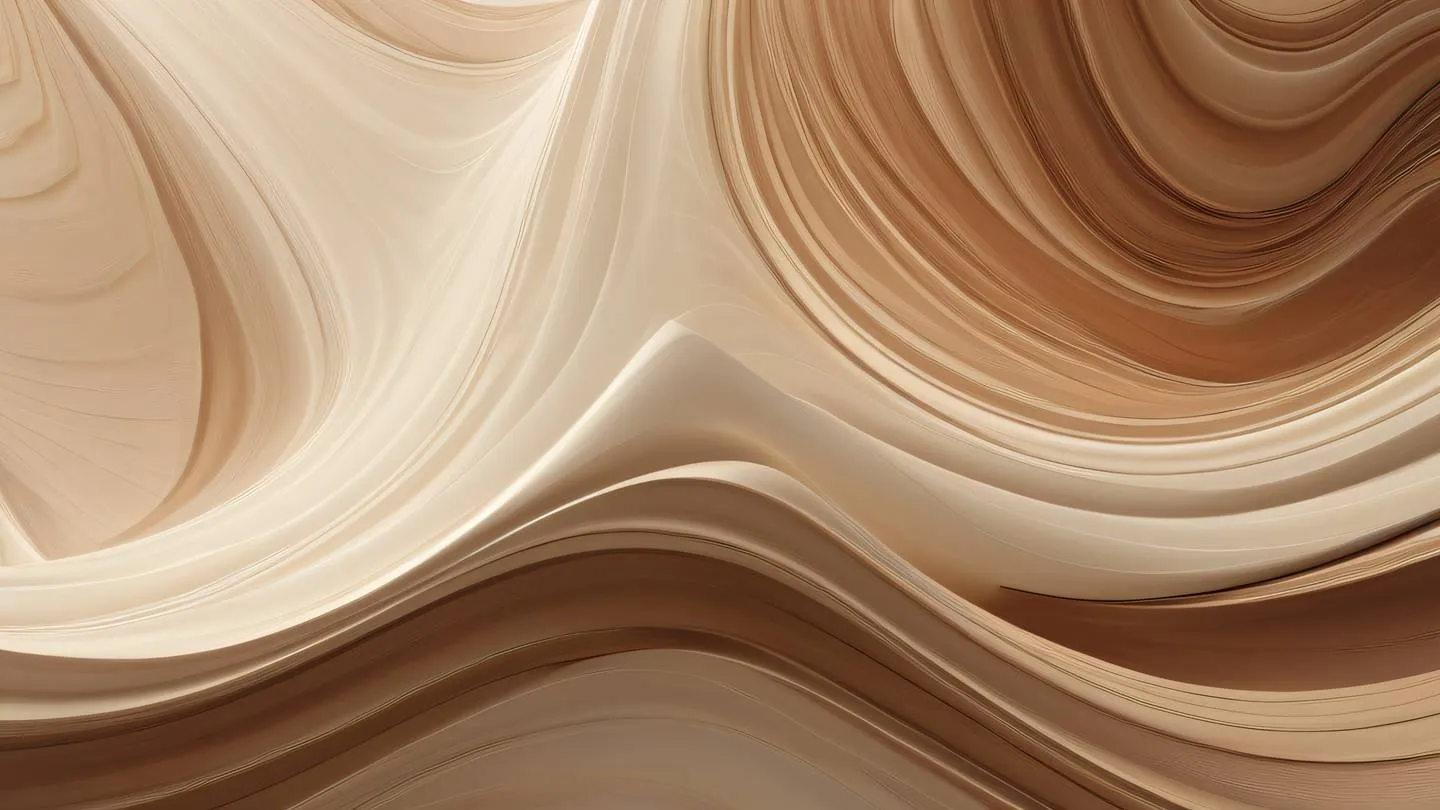 A contemporary abstract design with gentle curves and sharp angles in earth tones warm browns and soft creams suggesting harmony and balance ultra-realistic cinematic 8K UHD high resolution sharp and detail straight-on frontal view