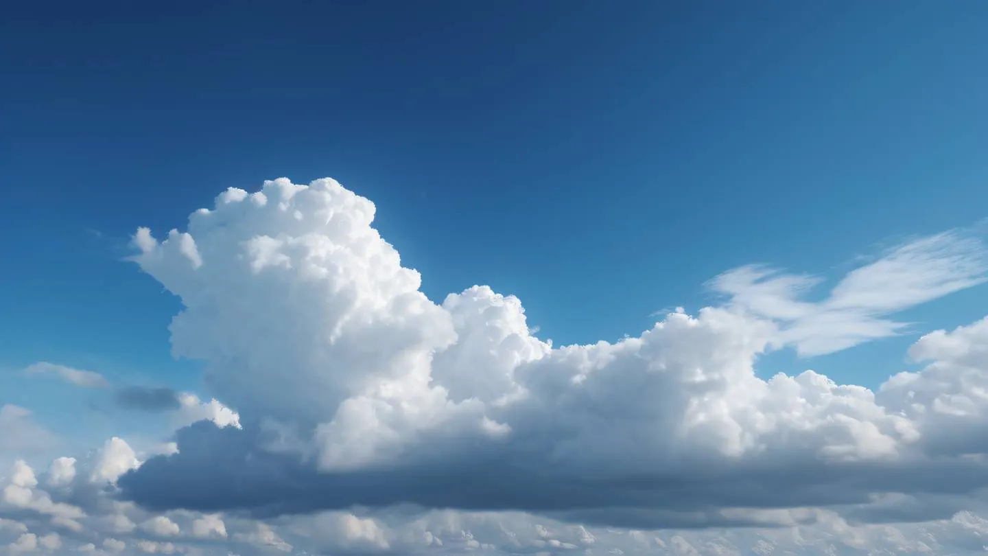 Minimalist sky scene with dramatic cloud formations featuring crisp white and stone blue gradient photographed from ground up perspective high-quality ultra-realistic cinematic 8K UHD high resolution sharp and detail