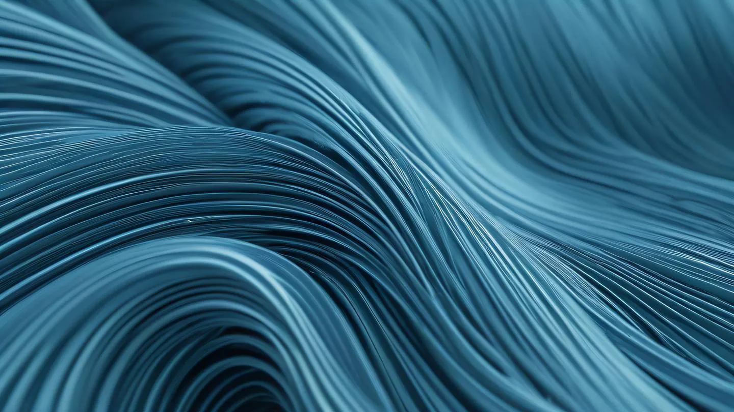 A close-up abstract flowing pattern resembling software testing cycles with interweaving circles and lines in zinc and bright light blue tones captured from a 45-degree angle perspective high-quality ultra-realistic cinematic 8K UHD high resolution sharp and detail