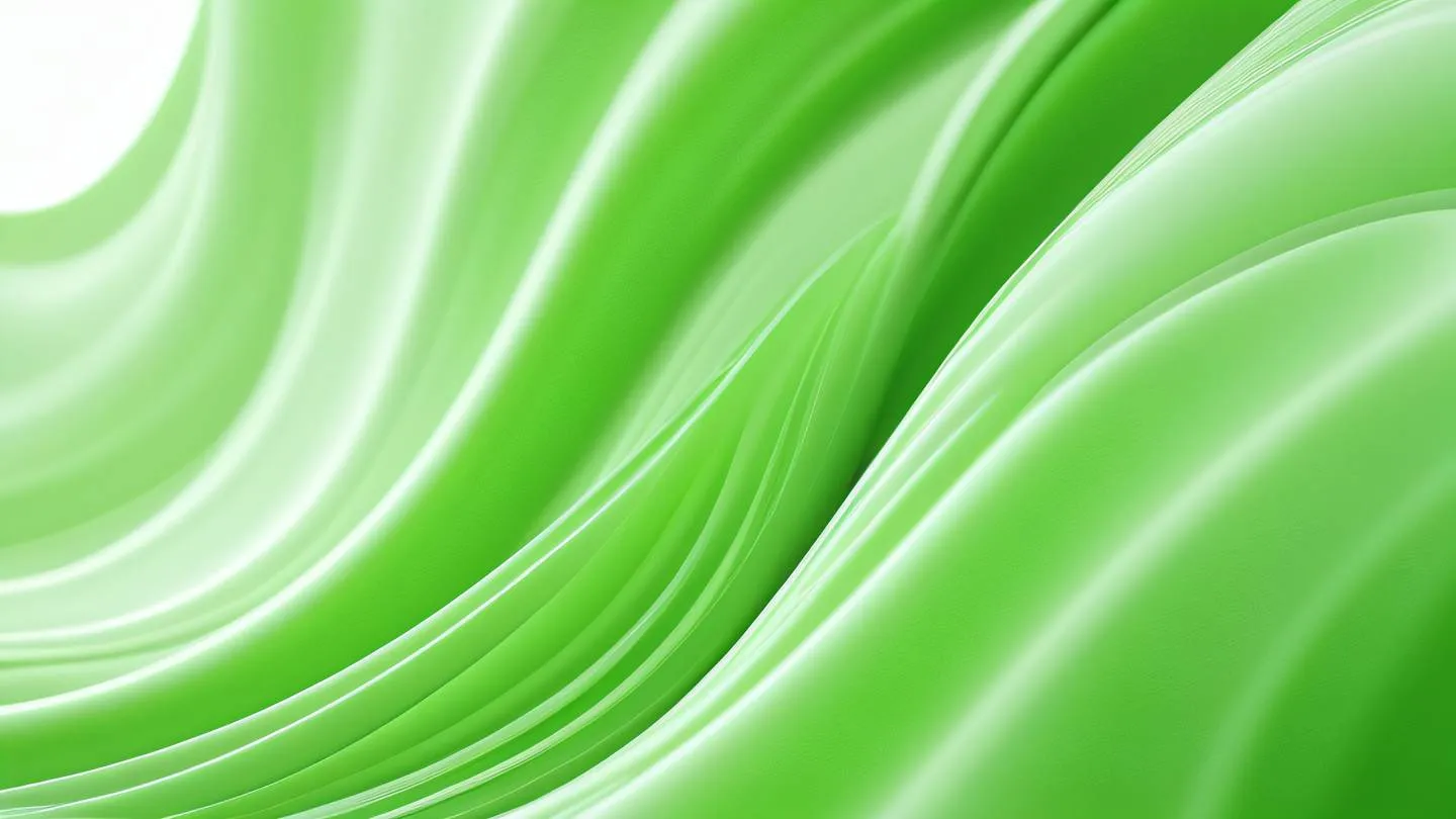 Abstract flowing curves and waves in fluorescent green and white representing data flow and transformation captured from a diagonal perspective high-quality ultra-realistic cinematic 8K UHD high resolution sharp and detail