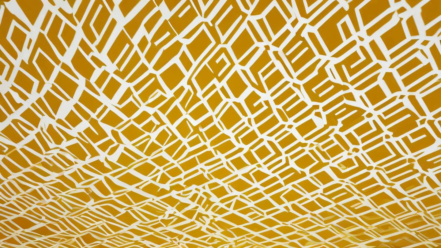 A dynamic composition of warm yellow and white geometric patterns suggesting flow and movement captured from a low angle perspective high-quality ultra-realistic cinematic 8K UHD high resolution sharp and detail