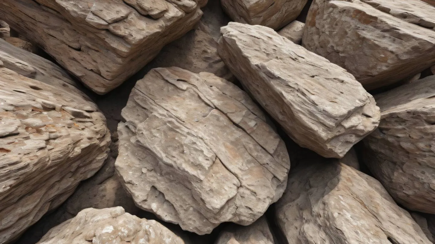 Rocky asteroid formation with sun-washed brick and off-white colors showing layered textures and natural patterns photographed from an upward angle high-quality ultra-realistic cinematic 8K UHD high resolution sharp and detail