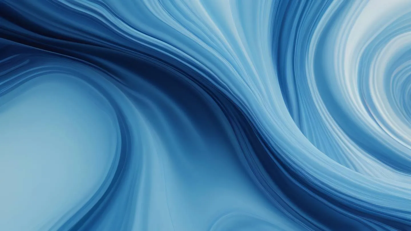 Abstract fluid art with flowing curves and ripples featuring baby blue and indigo gradients creating a sense of motion and elegance high-quality ultra-realistic cinematic 8K UHD high resolution sharp and detail shot from top-down perspective