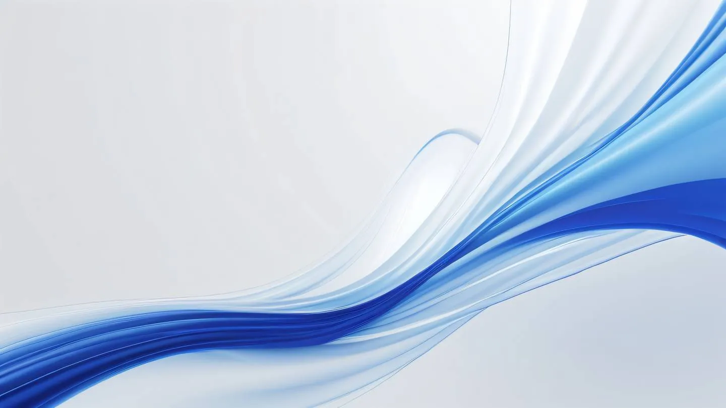 Smooth flowing curves of cobalt blue energy streams against a pristine white background abstract representation of data flow captured from a diagonal angle high-quality ultra-realistic cinematic 8K UHD high resolution sharp and detail