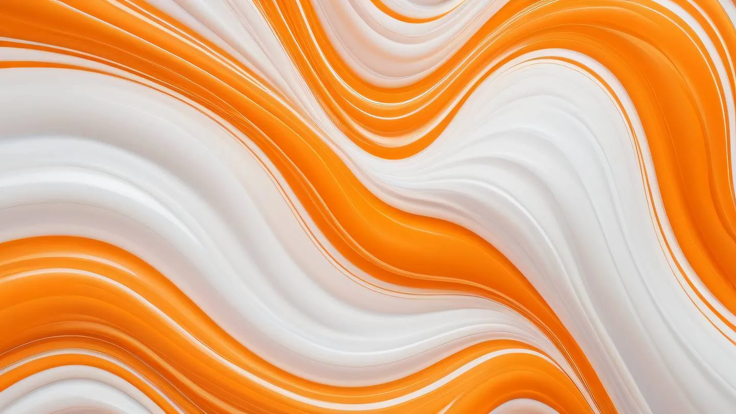 Abstract flowing liquid art with dynamic swirls and waves in bright orange and white colors representing data flow and analytics captured from top-down perspective high-quality ultra-realistic cinematic 8K UHD high resolution sharp and detail