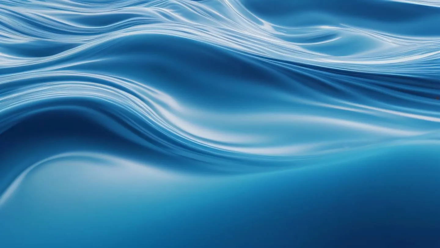 A smooth flowing abstract liquid animation effect with dynamic waves and ripples featuring light blue and cobalt gradients captured from a top-down perspective high-quality ultra-realistic cinematic 8K UHD high resolution sharp and detail