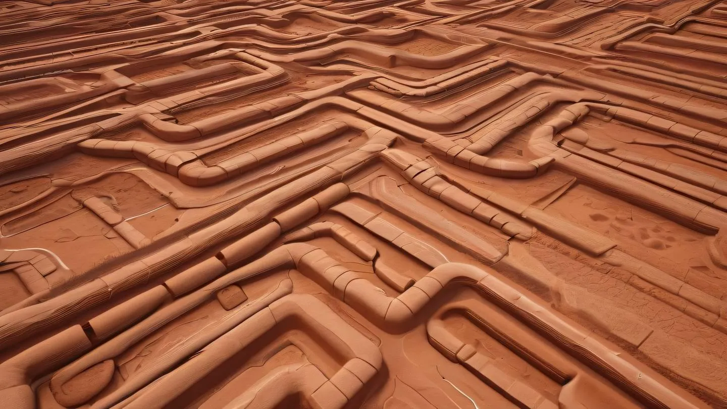 Abstract representation of interconnected nodes and pathways in clay and terracotta colors symbolizing test coverage and software reliability. The pattern flows organically across the frame. Camera angle: straight-on view with slight elevation high-quality ultra-realistic cinematic 8K UHD high resolution sharp and detail