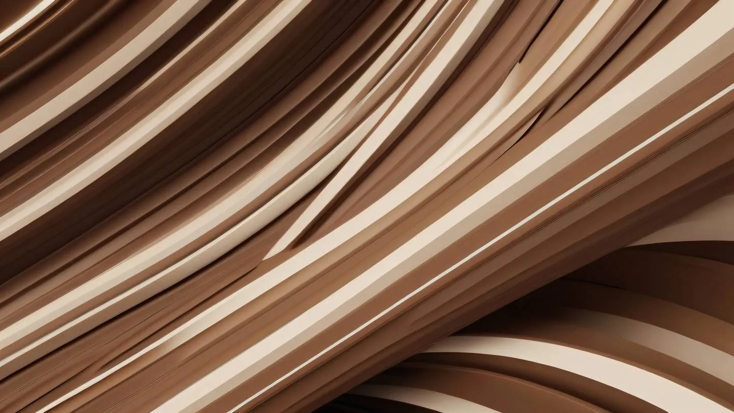 Minimal geometric shapes transitioning and morphing contemporary brown and cream tones elegant motion trails photographed from a 45-degree angle high-quality ultra-realistic cinematic 8K UHD high resolution sharp and detail