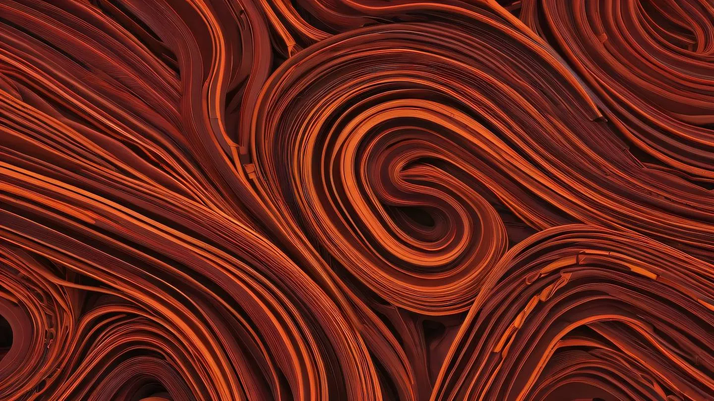 Abstract aerial view of interweaving paths and curves in bold orange and blood red tones creating a dynamic pattern against a neutral background captured from top-down perspective high-quality ultra-realistic cinematic 8K UHD high resolution sharp and detail