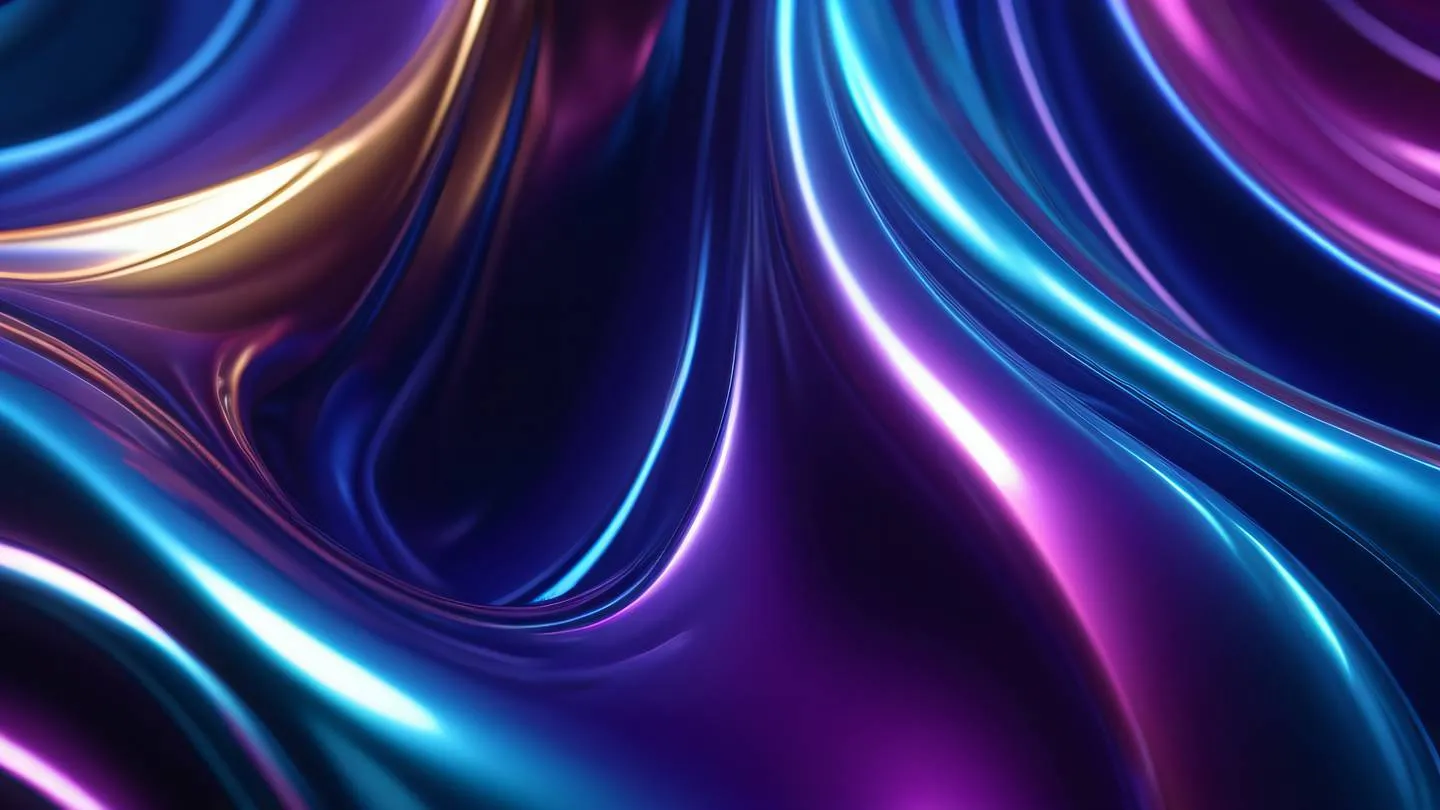 A low angle view of abstract flowing liquid metal forms in bright indigo and gem colors representing the concept of error flow and handling with smooth gradients and dynamic movement high-quality ultra-realistic cinematic 8K UHD high resolution sharp and detail