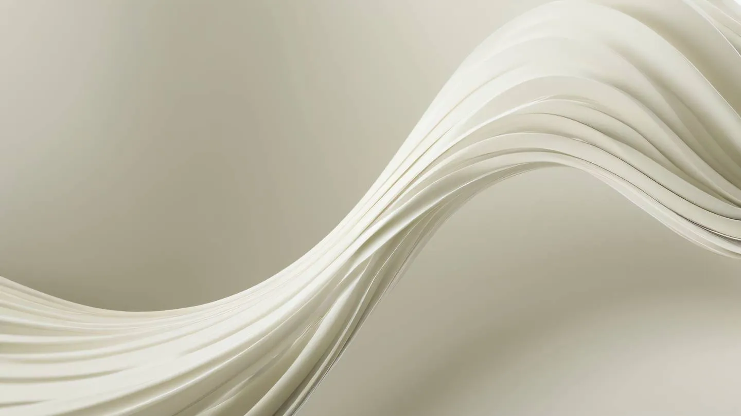 Abstract flowing lines and curves representing data flow with grapeseed and off-white colors creating a sense of movement and connection shot from a diagonal perspective high-quality ultra-realistic cinematic 8K UHD high resolution sharp and detail