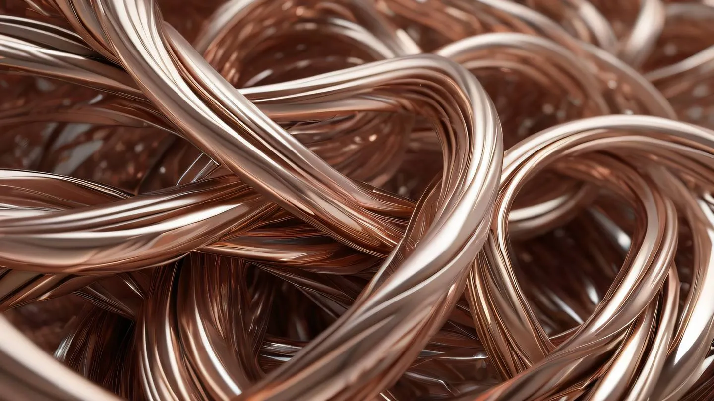 Flowing metallic ribbons intertwining in spiral patterns symbolizing continuous deployment cycles with rose gold and silver tones reflecting light high-quality ultra-realistic cinematic 8K UHD high resolution sharp and detail