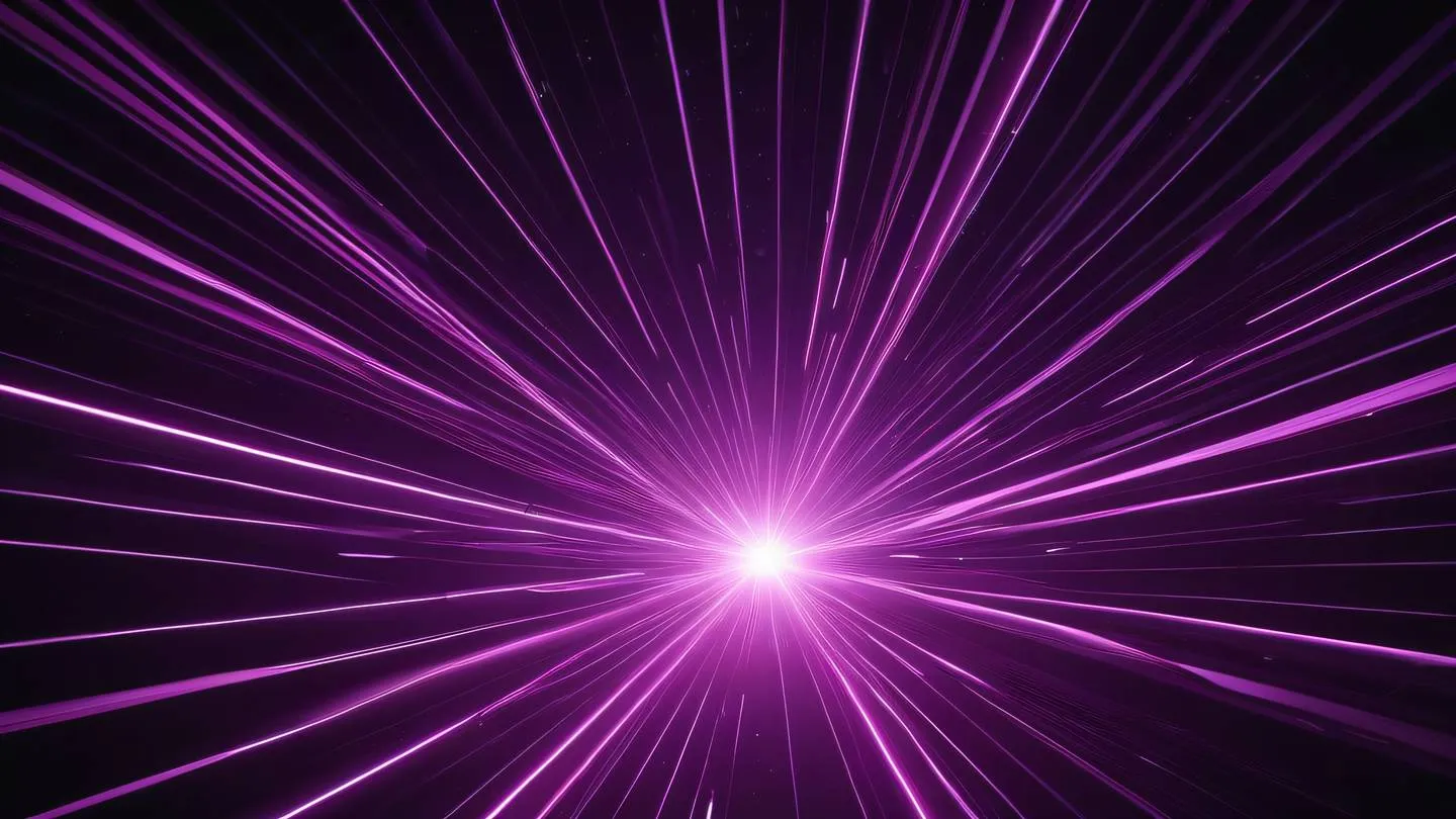 A series of interconnected light rays in bright plum and black colors creating a network pattern suggesting error propagation paths shot from a bird's eye view with strong directional lighting high-quality ultra-realistic cinematic 8K UHD high resolution sharp and detail