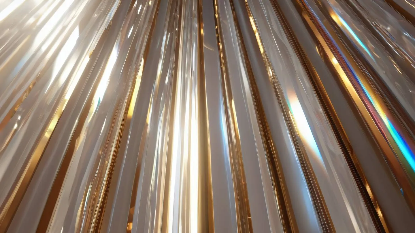 Crystal prisms reflecting white light creating rainbow spectrum patterns shot from below looking up featuring bright umber and white tones high-quality ultra-realistic cinematic 8K UHD high resolution sharp and detail