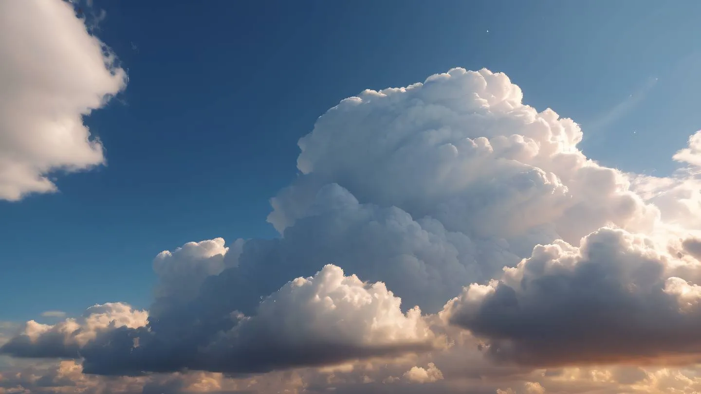 Flowing cloud formations in bright white and orange hues creating natural layered patterns in the sky shot from a low angle perspective high-quality ultra-realistic cinematic 8K UHD high resolution sharp and detail