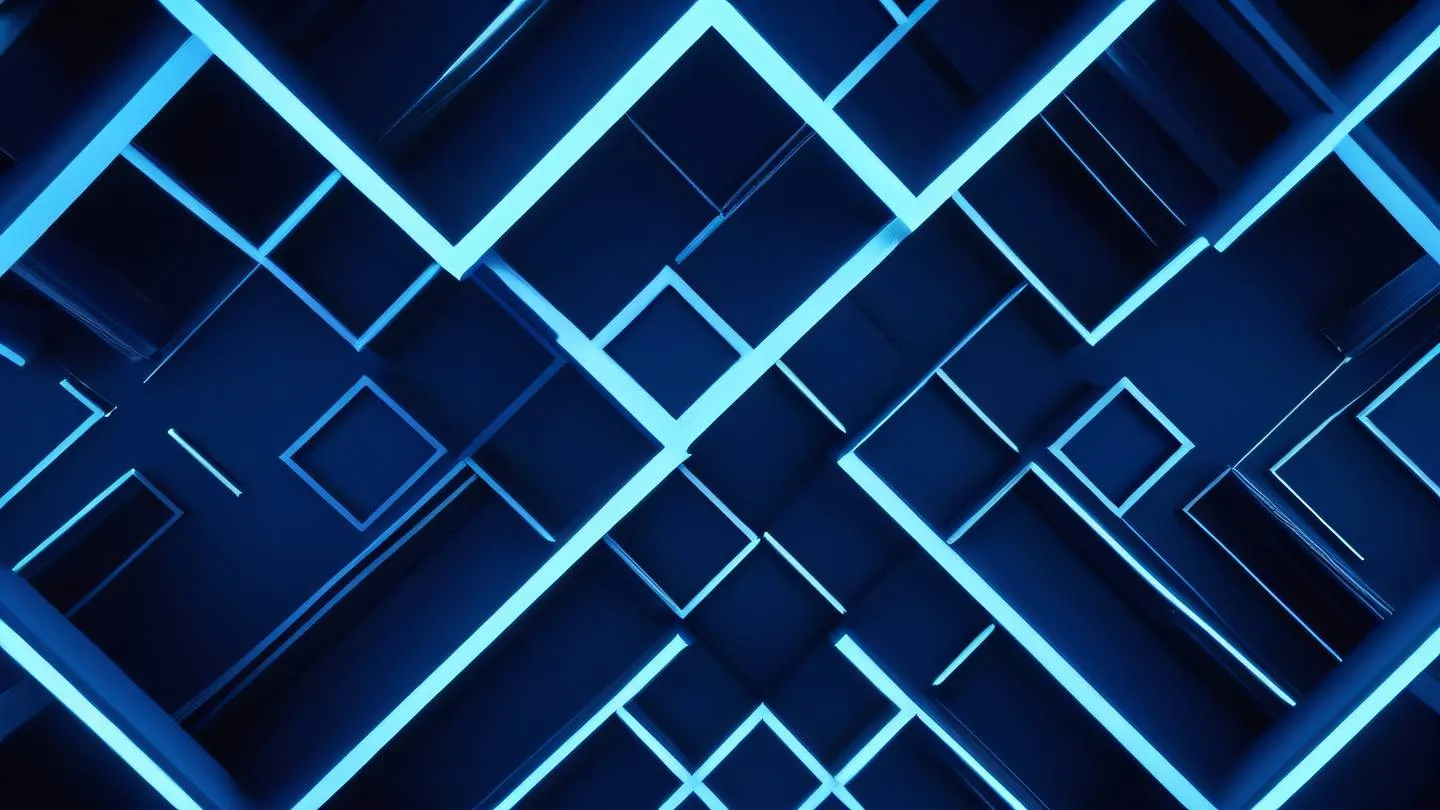 An abstract geometric pattern representing organized structure and clean architecture using indigo and neon blue colors in a flowing pattern shot from top-down perspective high-quality ultra-realistic cinematic 8K UHD high resolution sharp and detail