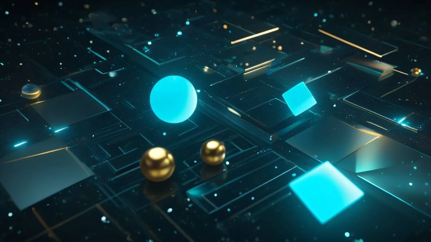 Abstract geometric shapes floating in space representing different styling methods with holographic color palette featuring bright cyan silver and gold tones. Shot from a 45-degree angle with depth of field effect high-quality ultra-realistic cinematic 8K UHD high resolution sharp and detail