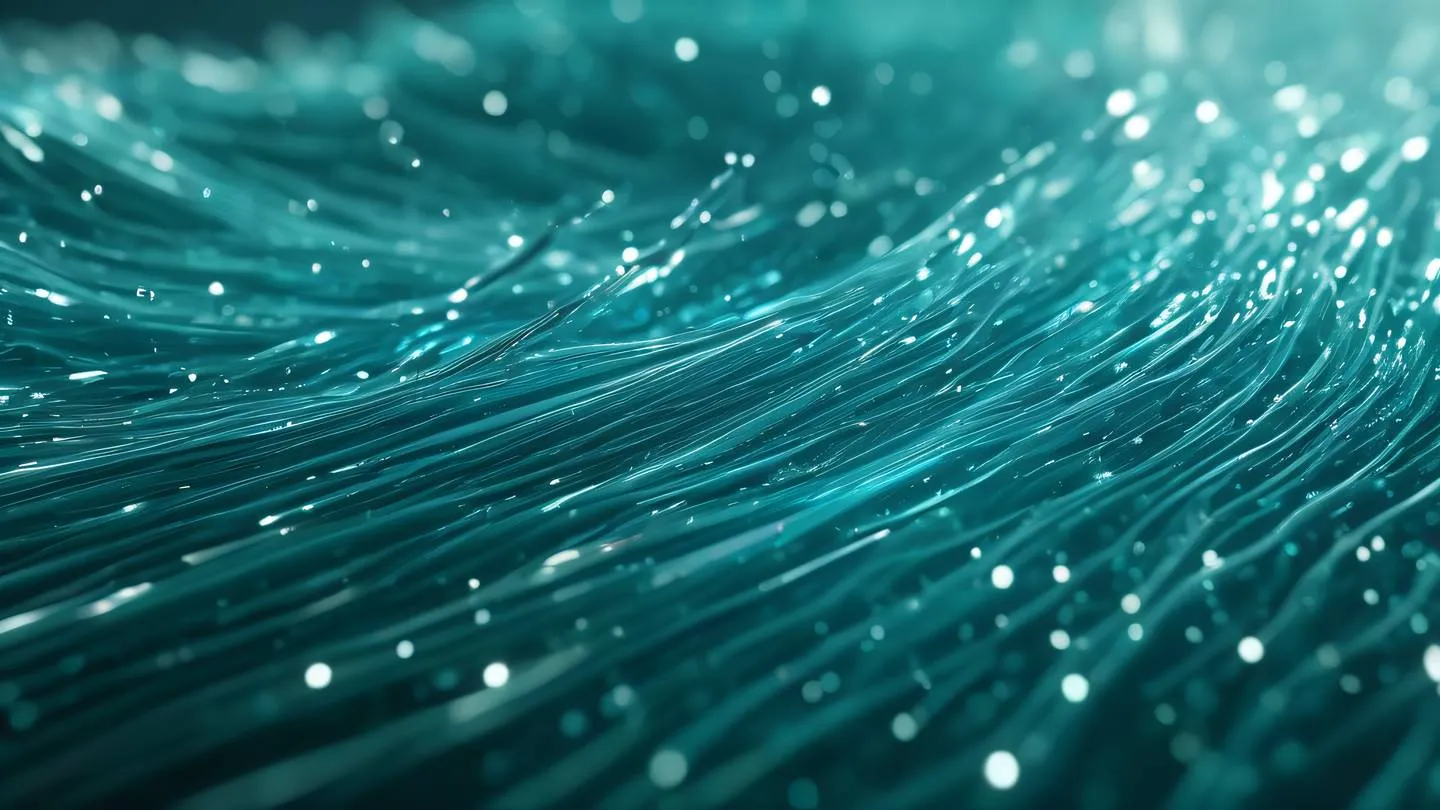 Abstract visualization of data streams flowing through crystalline structures featuring holographic reflections and bright teal energy pulses high-quality ultra-realistic cinematic 8K UHD high resolution sharp and detail