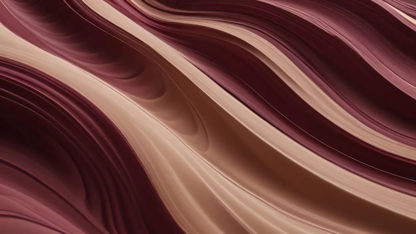 Smooth waves of maroon and sand colors intertwining in an abstract pattern photographed from a low angle with dramatic lighting high-quality ultra-realistic cinematic 8K UHD high resolution sharp and detail