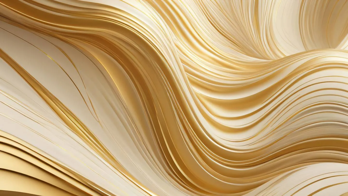 Abstract flowing patterns in creamy and gold tones resembling digital data streams with gentle curves and gradients ultra-realistic cinematic 8K UHD high resolution sharp and detailed