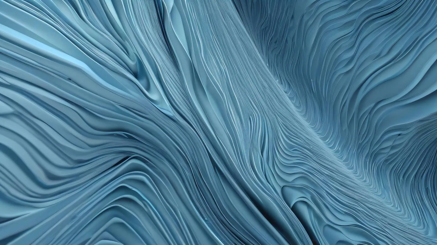 A series of flowing interconnected abstract shapes representing data transformation featuring silver and light blue gradients with geometric patterns shot from top-down perspective high-quality ultra-realistic cinematic 8K UHD high resolution sharp and detail