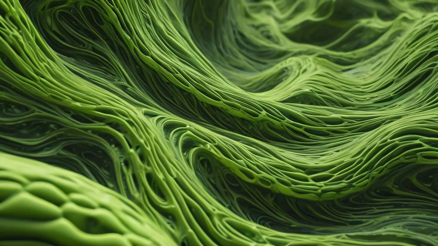 Organic flowing patterns resembling digital neural networks with bright lime and stone colors interweaving in a complex dance high-quality ultra-realistic cinematic 8K UHD high resolution sharp and detail