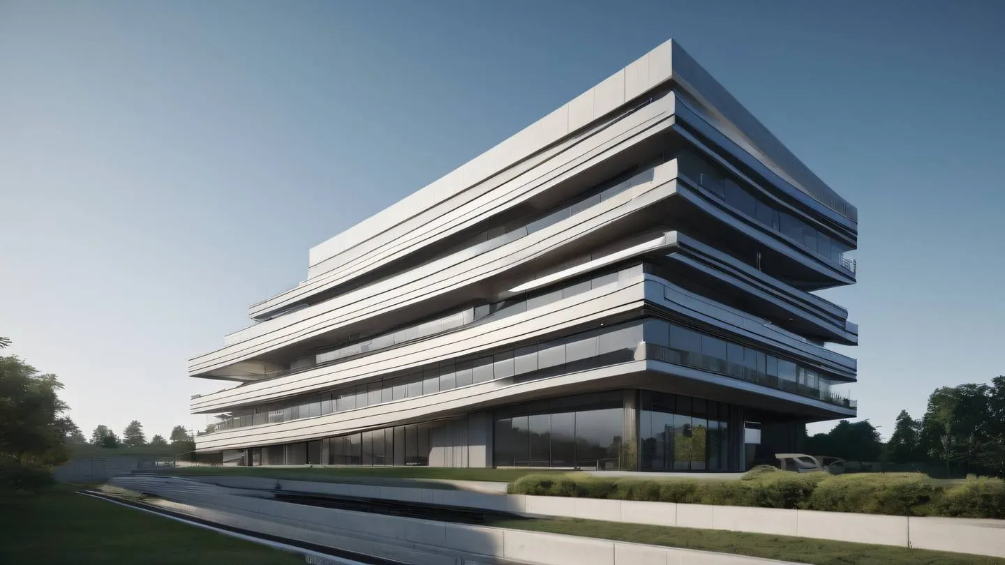 Modern architectural structures with flowing lines in zinc and neutral tones representing structured error handling and system stability high-quality ultra-realistic cinematic 8K UHD