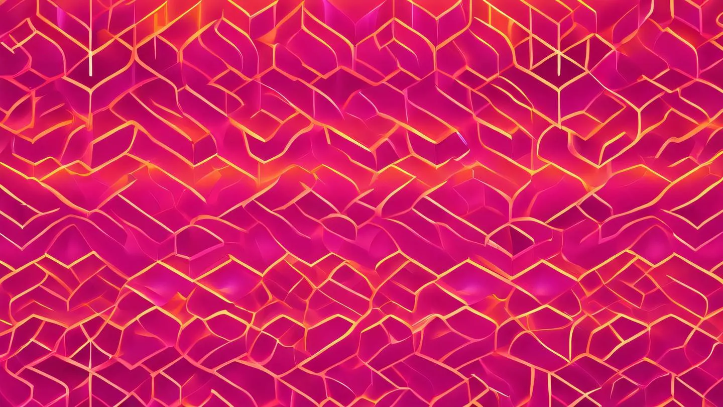 Abstract geometric pattern with clean shapes and gradients in bright neon pink and orange tones creating a modern design aesthetic ultra-realistic cinematic 8K UHD high resolution sharp and detail