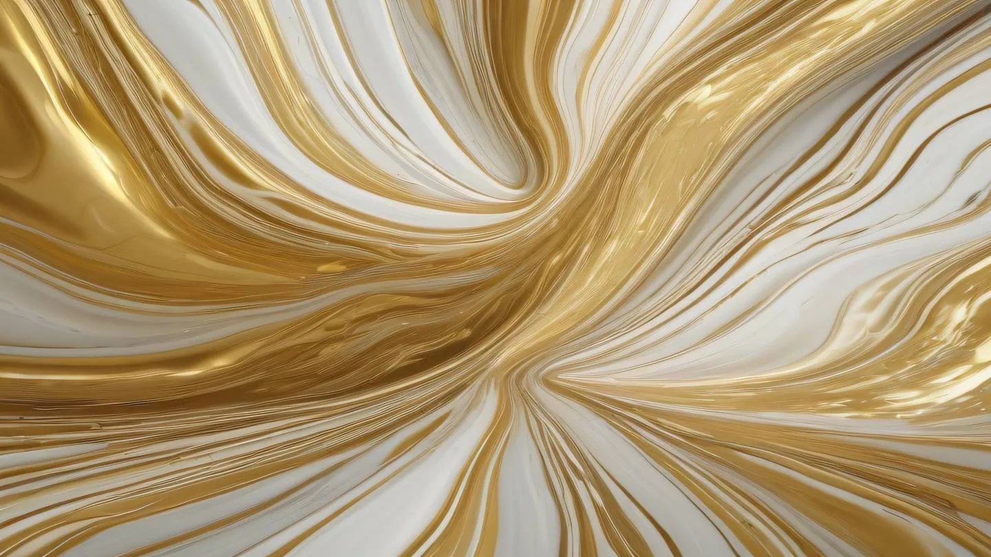 Abstract fluid art with flowing gold and neutral tones intertwining representing data streams captured from top-down perspective high-quality ultra-realistic cinematic 8K UHD high resolution sharp and detail