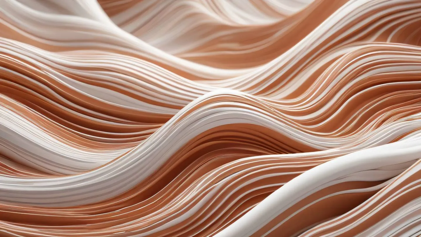 Abstract flowing data streams and network connections bright clay and white colors organic curved lines representing data flow ultra-realistic cinematic 8K UHD high resolution sharp and detail camera angle: dynamic diagonal perspective