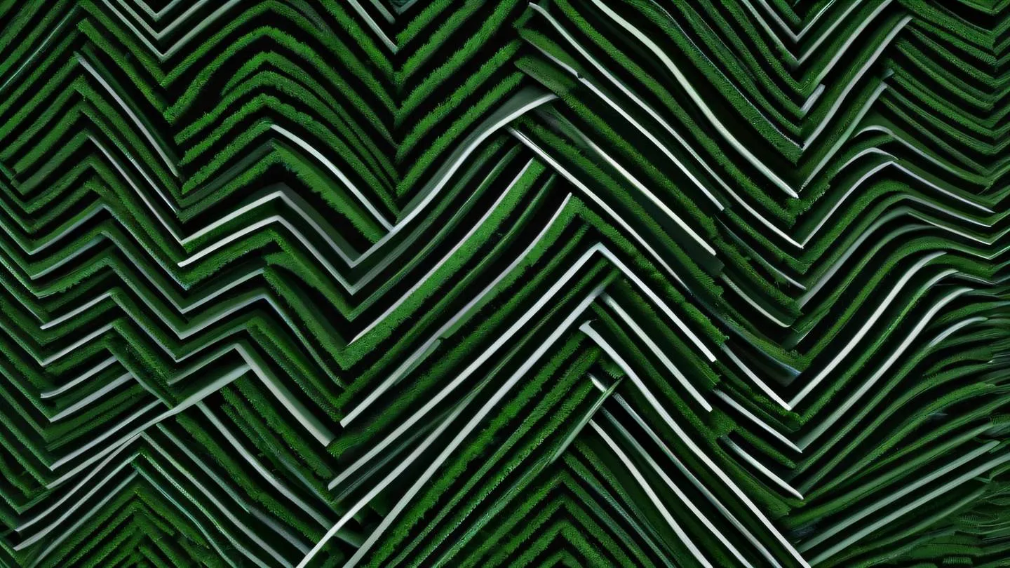 Organic patterns of bright forest green and white interweaving lines on black background shot from bird's eye view depicting harmony and balance in system architecture high-quality ultra-realistic cinematic 8K UHD high resolution sharp and detail