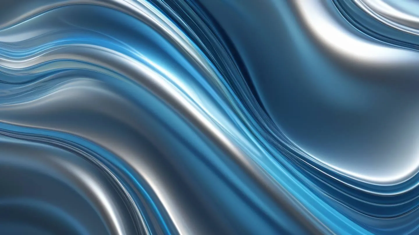 Organic abstract shapes in iridescent colors flowing seamlessly together featuring bright metallic silvers and blues creating a sense of unity and accessibility - ultra-realistic cinematic 8K UHD high resolution sharp and detail