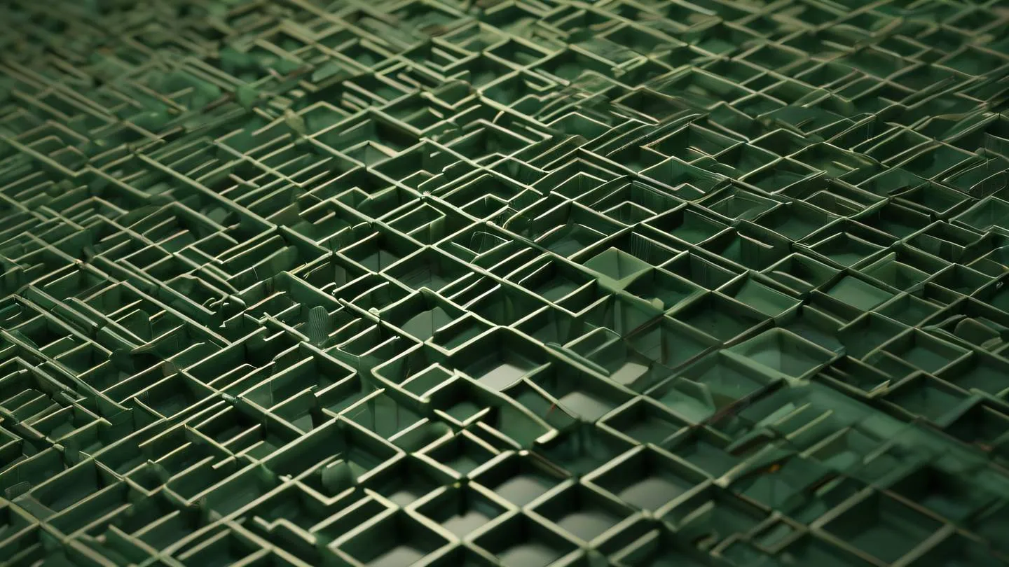 Crystalline structure growing in organized patterns representing structured data flow contemporary brown and sage green color scheme captured from low angle perspective emphasizing height and complexity high-quality ultra-realistic cinematic 8K UHD high resolution sharp and detail