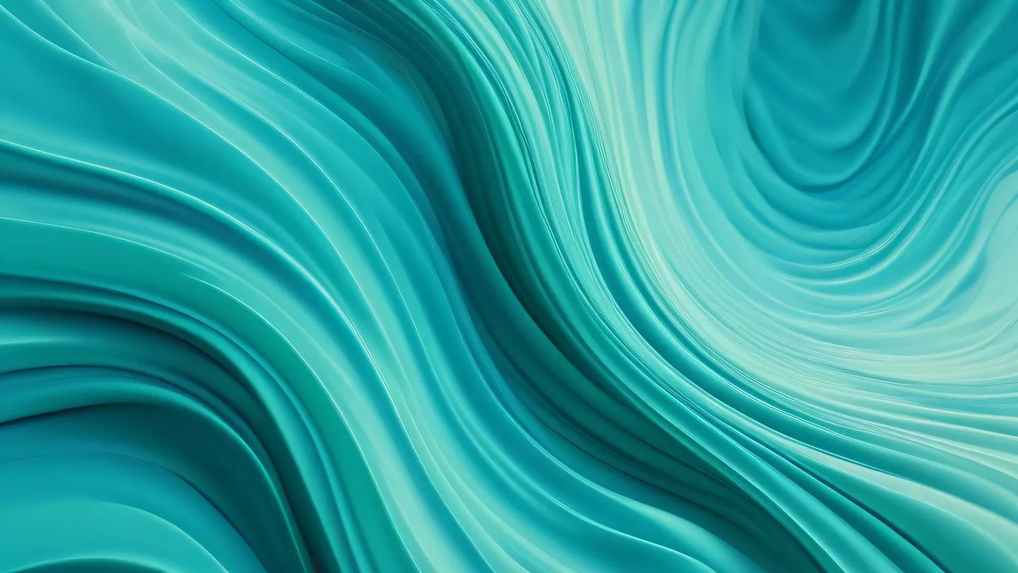 Abstract fluid wave pattern resembling data flow visualization featuring bright cerulean blue and seafoam green gradients with organic flowing lines and smooth transitions shot from top-down perspective high-quality ultra-realistic cinematic 8K UHD high resolution sharp and detail