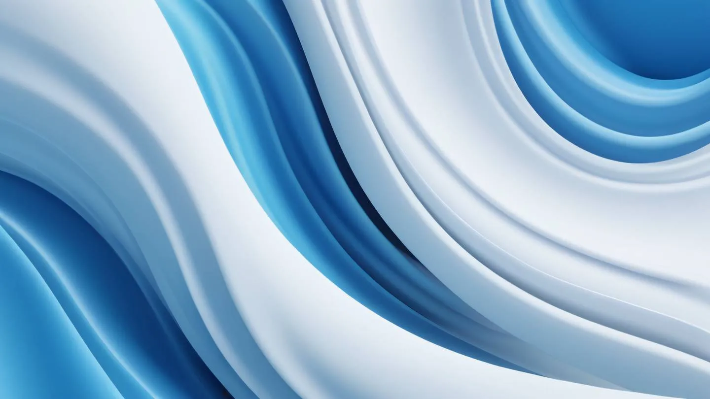 Dynamic flowing texture with harmonious blend of bright blue and minimal white featuring organic curved shapes and smooth transitions captured from bird's eye view high-quality ultra-realistic cinematic 8K UHD high resolution sharp and detail