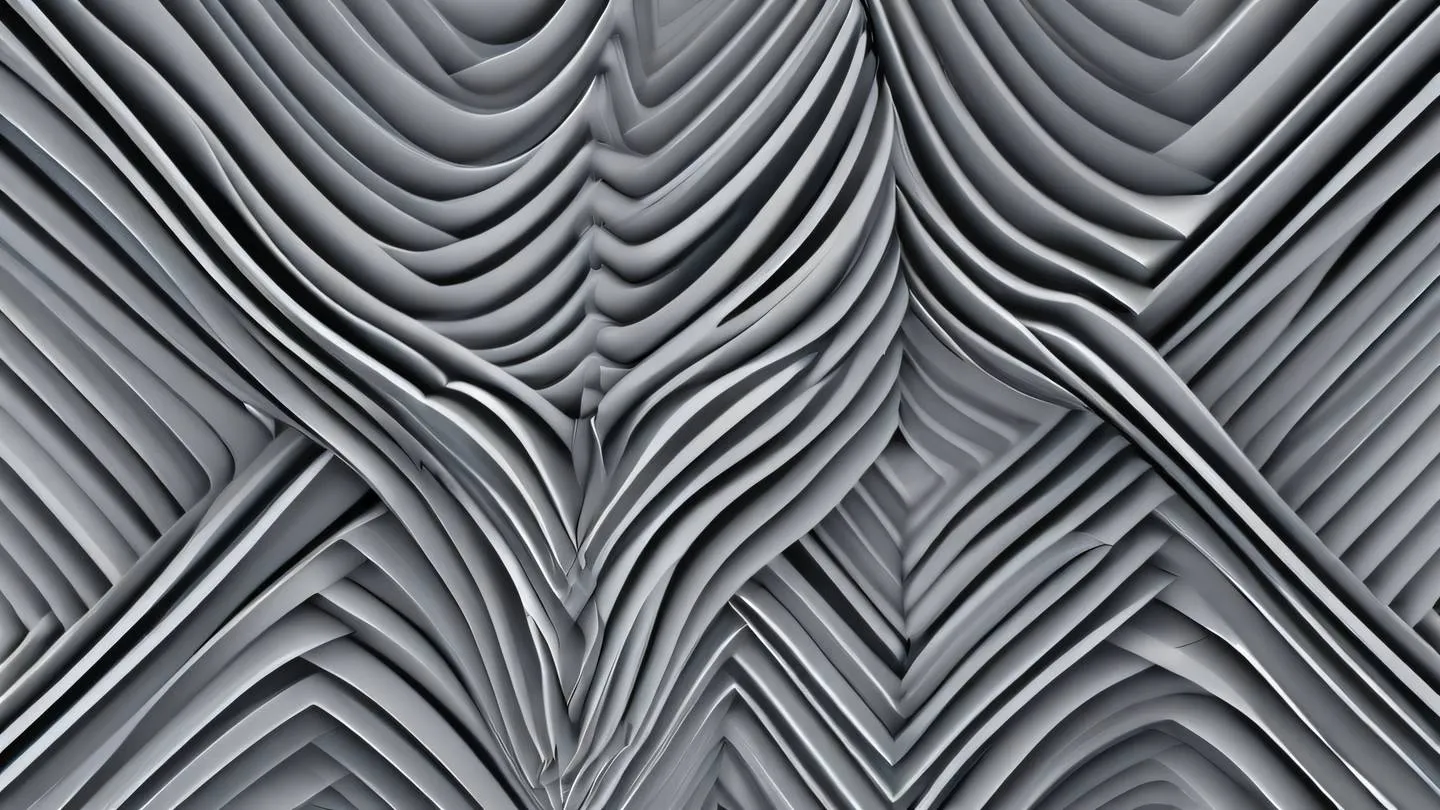 Minimalist geometric patterns with interconnected flowing lines in bright modern greys creating a sense of harmony and balance. Viewed from a straight-on frontal perspective high-quality ultra-realistic cinematic 8K UHD high resolution sharp and detail