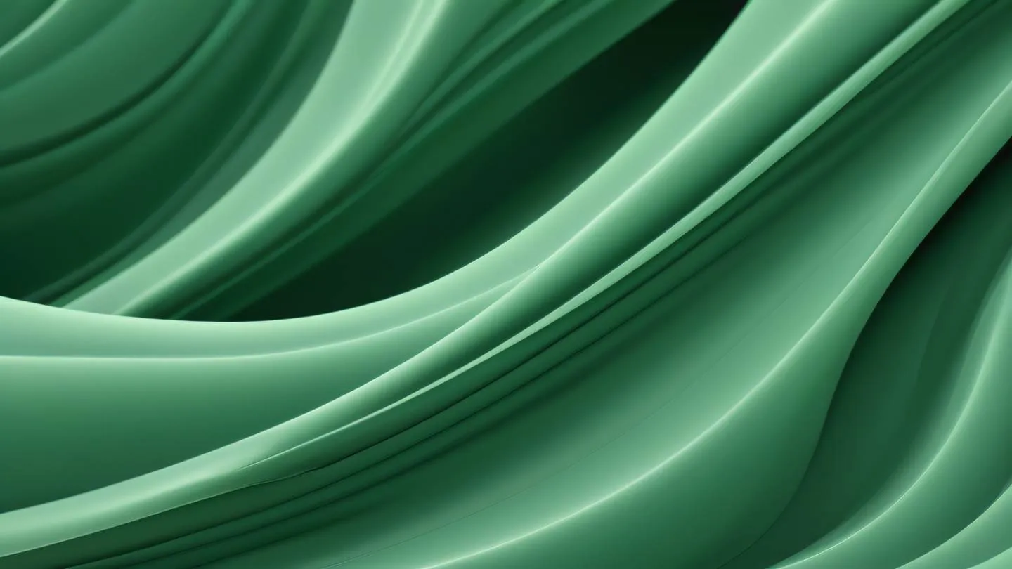 An abstract flowing pattern representing continuous integration featuring gentle curves and waves in sage and pine green colors. Captured from a low angle perspective with natural lighting high-quality ultra-realistic cinematic 8K UHD high resolution sharp and detail