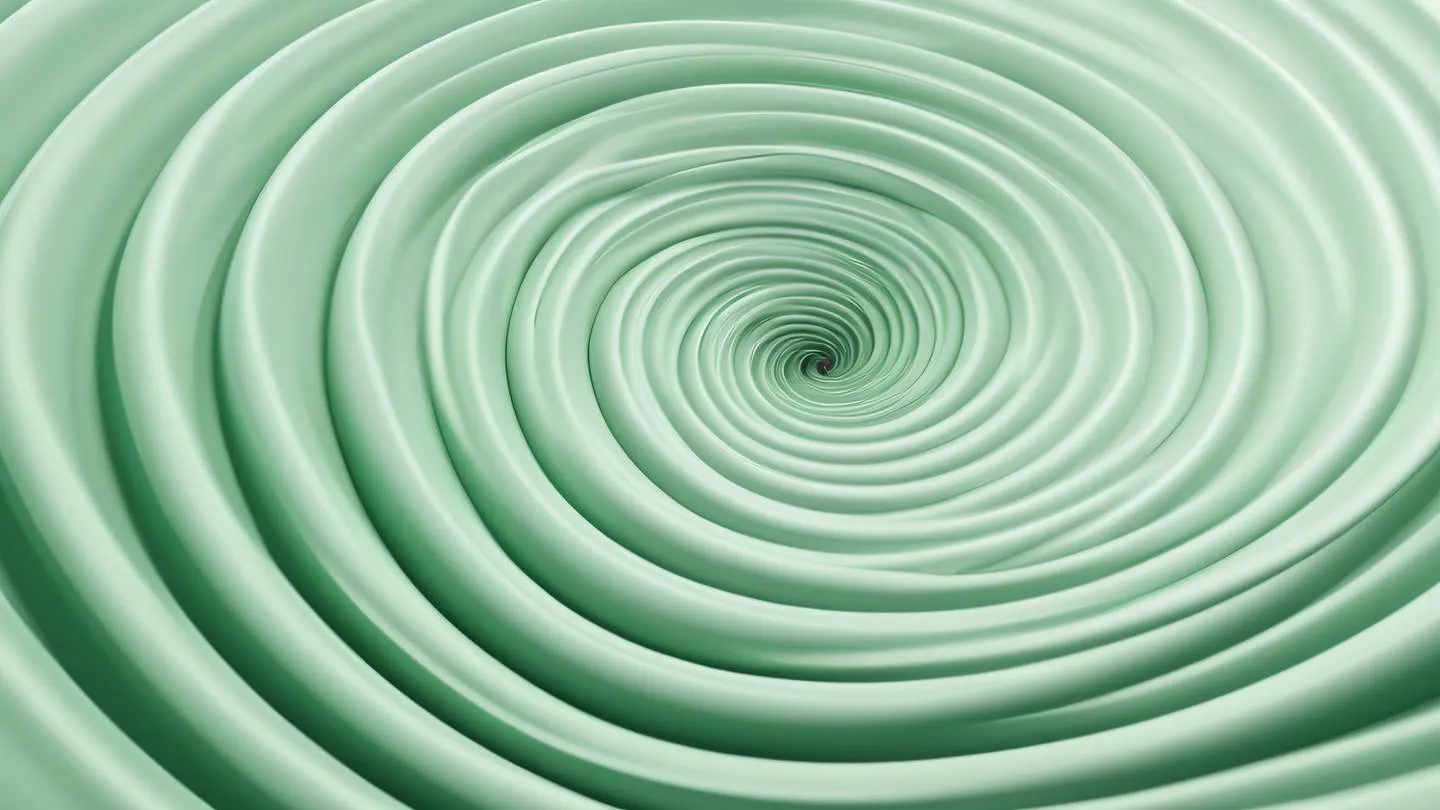 Flowing pale green waves forming spiral patterns against white background abstract representation of efficiency and optimization high-quality ultra-realistic cinematic 8K UHD high resolution sharp and detail