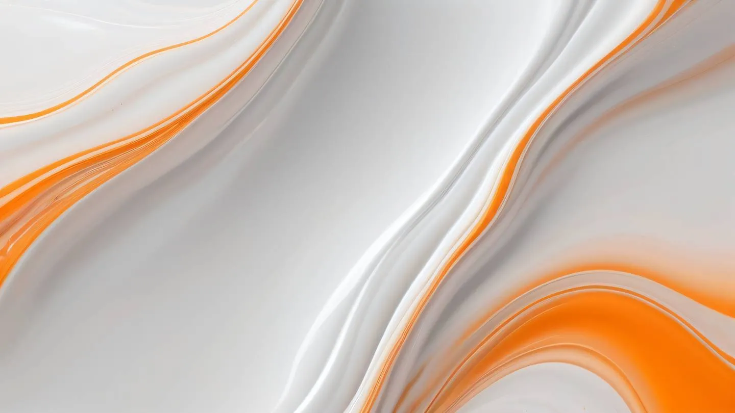 Abstract fluid art with flowing white and orange gradients resembling smooth state transitions overhead shot capturing the entire canvas high-quality ultra-realistic cinematic 8K UHD high resolution sharp and detail