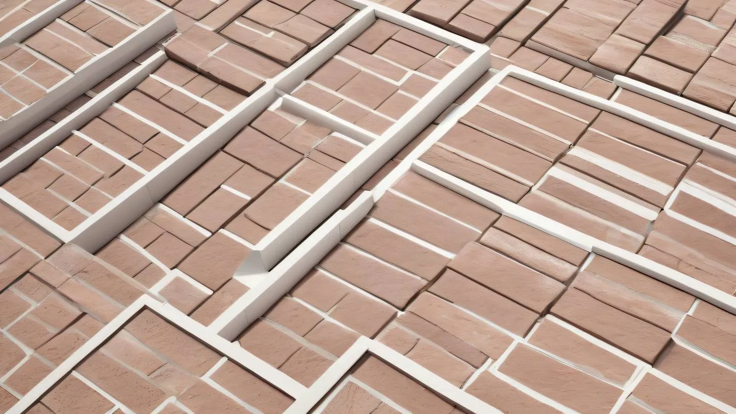 Minimalist composition of sun-washed brick and white geometric shapes casting soft shadows photographed from a 45-degree angle high-quality ultra-realistic cinematic 8K UHD high resolution sharp and detail