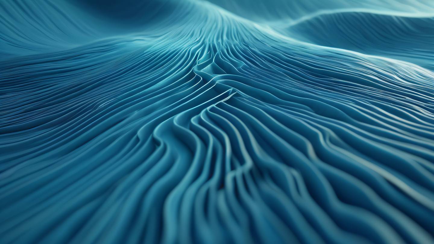An abstract representation of flowing data streams featuring grapeseed and light blue colors creating dynamic patterns shot from a dutch angle perspective high-quality ultra-realistic cinematic 8K UHD high resolution sharp and detail