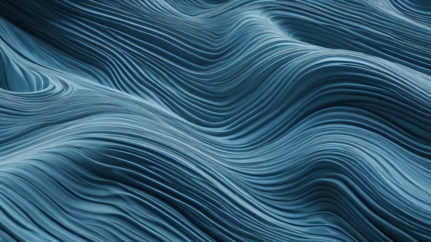 Abstract flowing patterns resembling code structures featuring bright zinc metallic and stone blue colors intertwining in smooth waves shot from directly above high-quality ultra-realistic cinematic 8K UHD high resolution sharp and detail