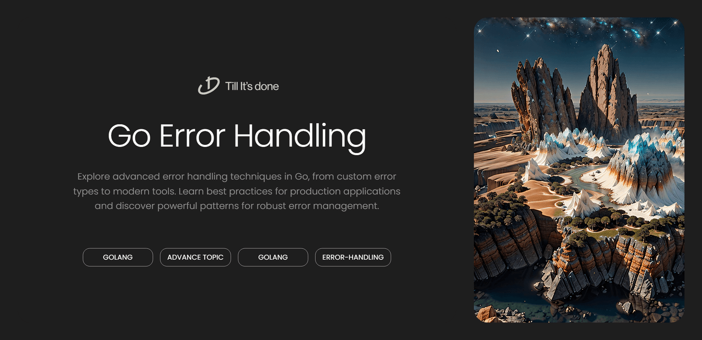 Advanced Error Handling in Go: Techniques & Tools