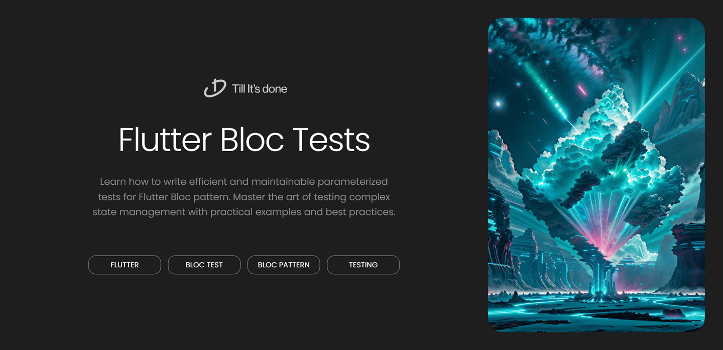 Writing Parameterized Tests For Flutter Bloc Logic Writing Parameterized Tests For Flutter Bloc Logic