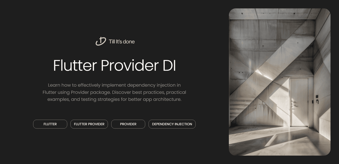 Implement dependency injection in flutter provider