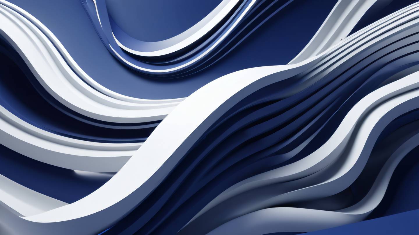 Abstract flowing patterns resembling code architecture featuring minimal white shapes against indigo background with subtle sunshine yellow accents shot from isometric angle high-quality ultra-realistic cinematic 8K UHD high resolution sharp and detail