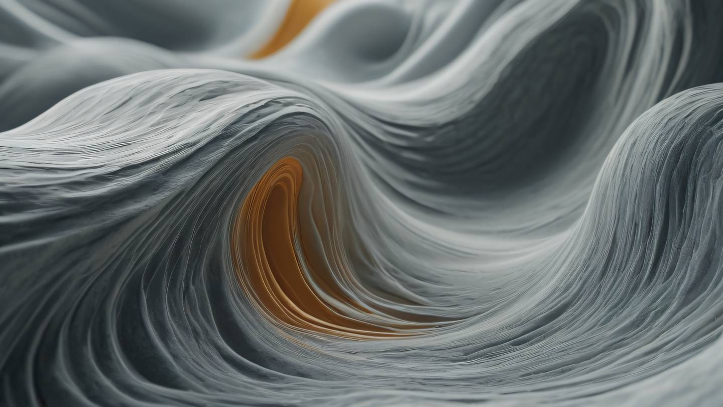 Abstract fluid shapes representing data flow through filters rendered in bright stone and concrete colors with smooth transitions captured from a dramatic low angle perspective high-quality ultra-realistic cinematic 8K UHD high resolution sharp and detail