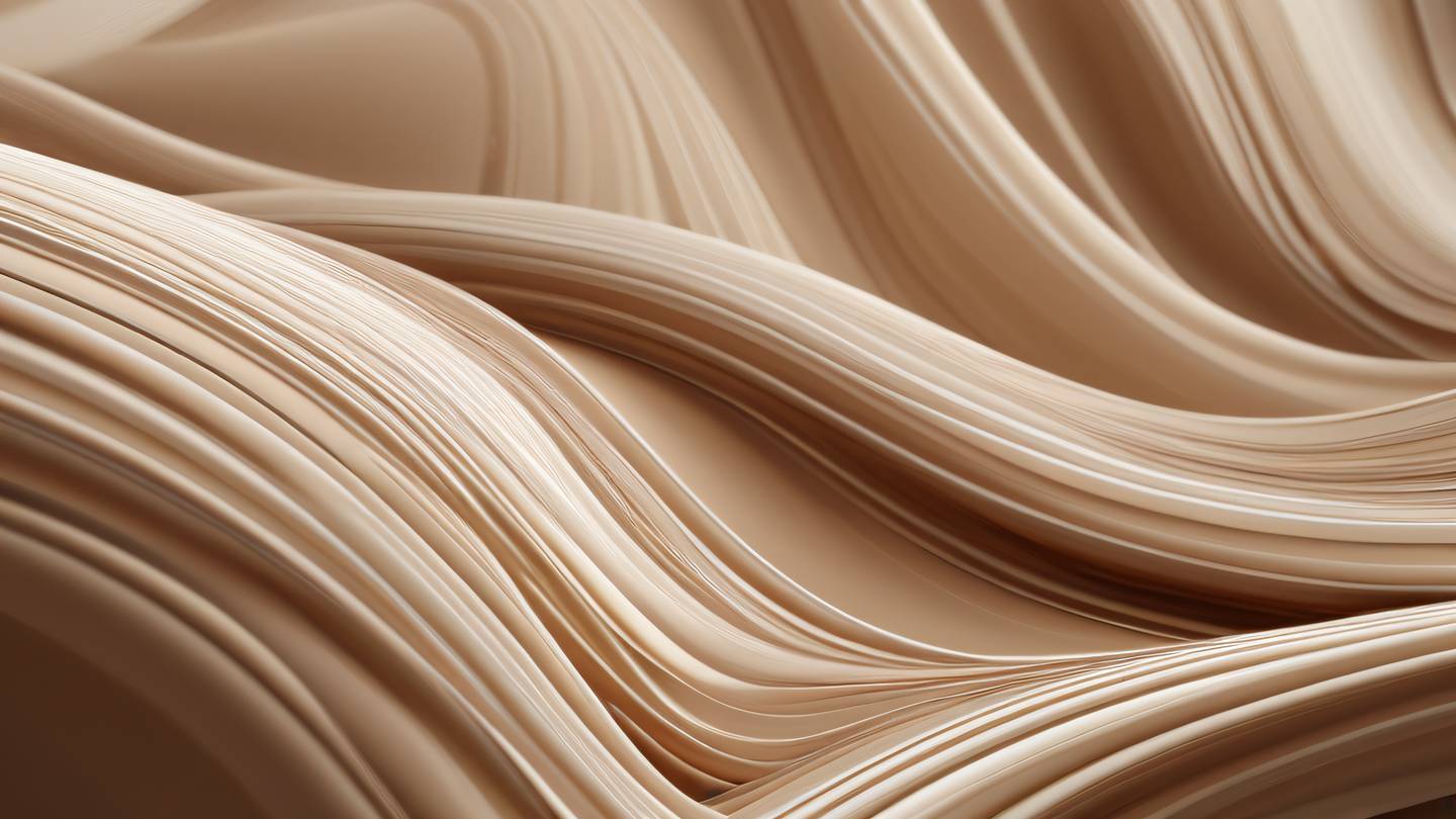 Dynamic flowing lines representing data streams and network connections contemporary warm brown and cream colors flowing from left to right with gentle curves captured from a 45-degree angle high-quality ultra-realistic cinematic 8K UHD high resolution sharp and detail